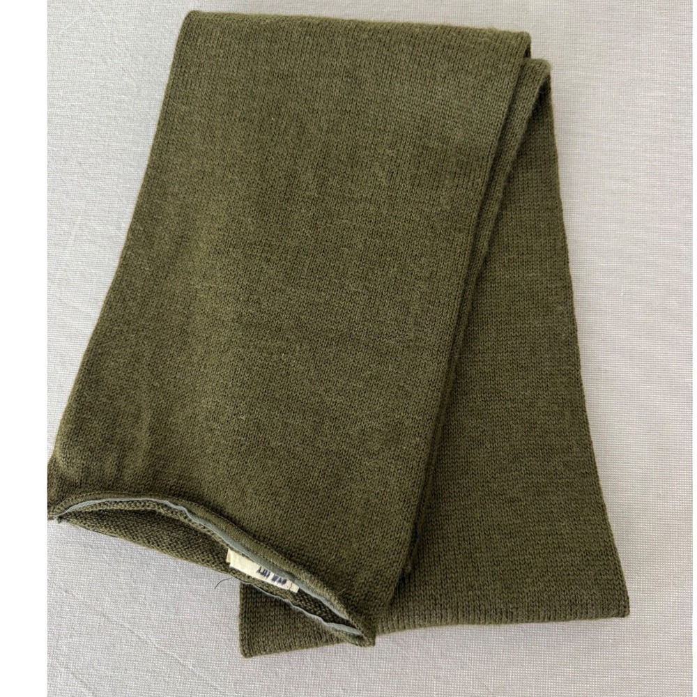 Military Wool Scarf Olive Green 8x52 Manchester Knitted Fashions